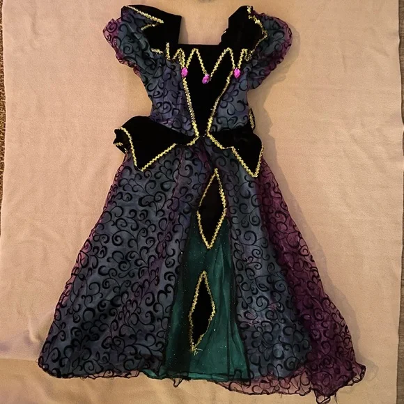 Costumes | Halloween Witch Costume Green Purple Black W Gold Detail Size  Small | Poshmark